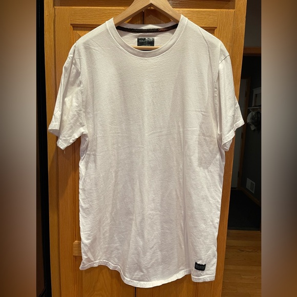 Mens Hollister Extra long white tshirt - XL - Picture 1 of 2